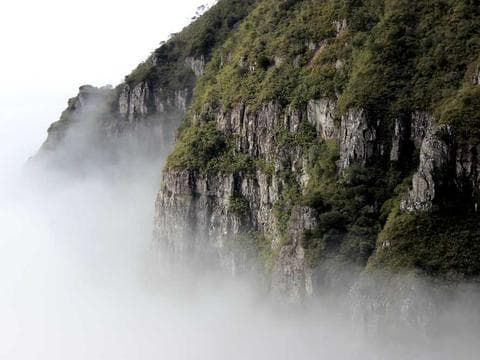 A calm mountain lake